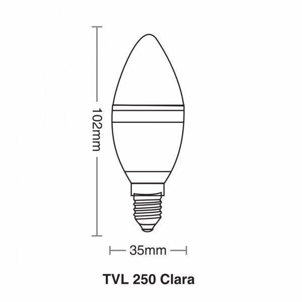 Lâmpada LED Clara Vela 3,1W TVl 25 Taschibra Luz Branca 6500K - 2