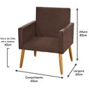 Ver imagem 2 de Poltrona Anitta Suede Marrom