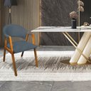 Ver imagem 2 de Cadeira Sala de Jantar em Madeira Yara Suede Azul Marinho D03 - D’Rossi