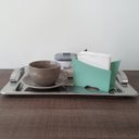 Ver imagem 6 de Kit 30 Suportes Porta Guardanapos de Papel para Mesa Uz Verde Menta