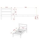 Ver imagem 4 de Cama de Solteiro Madeira Cm8004 Nogal-branco - Tecno Mobili