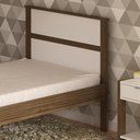 Ver imagem 3 de Cama de Solteiro Madeira Cm8004 Nogal-branco - Tecno Mobili