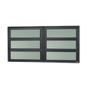 Ver imagem 1 de Basculante Alumínio 2 Seções 60 x 150 Elite V.Boreal Preto Brimak