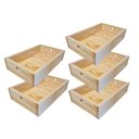 Ver imagem 1 de Kit 5 Caixas de Madeira G 9A X 25L X 40C em Pinus Natural