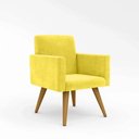 Ver imagem 2 de Kit 02 Poltronas Decorativas Nina Cadeira Recepção Amarelo