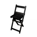 Ver imagem 3 de Mesa Bistrô Alta Dobrável 60x60 com 2 Banquetas de Madeira para Bares e Áreas Externas Preto Montana