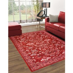 Tapete Sala Classico Oriental 200x300 Cm Tipo Belga Vermelho - 1