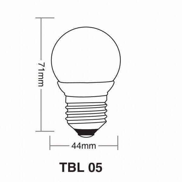 Lâmpada LED Bolinha Taschibra 1W 127v Luz Vermelha - 2