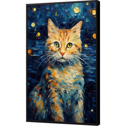 Quadro Decorativo Abstrato Canvas Filete Animais Gato Pet Shop Salas Gg