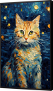 Ver imagem 1 de Quadro Decorativo Abstrato Canvas Filete Animais Gato Pet Shop Salas Gg
