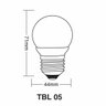 Lâmpada LED Bolinha Taschibra 1W 220v Luz Vermelha - 2