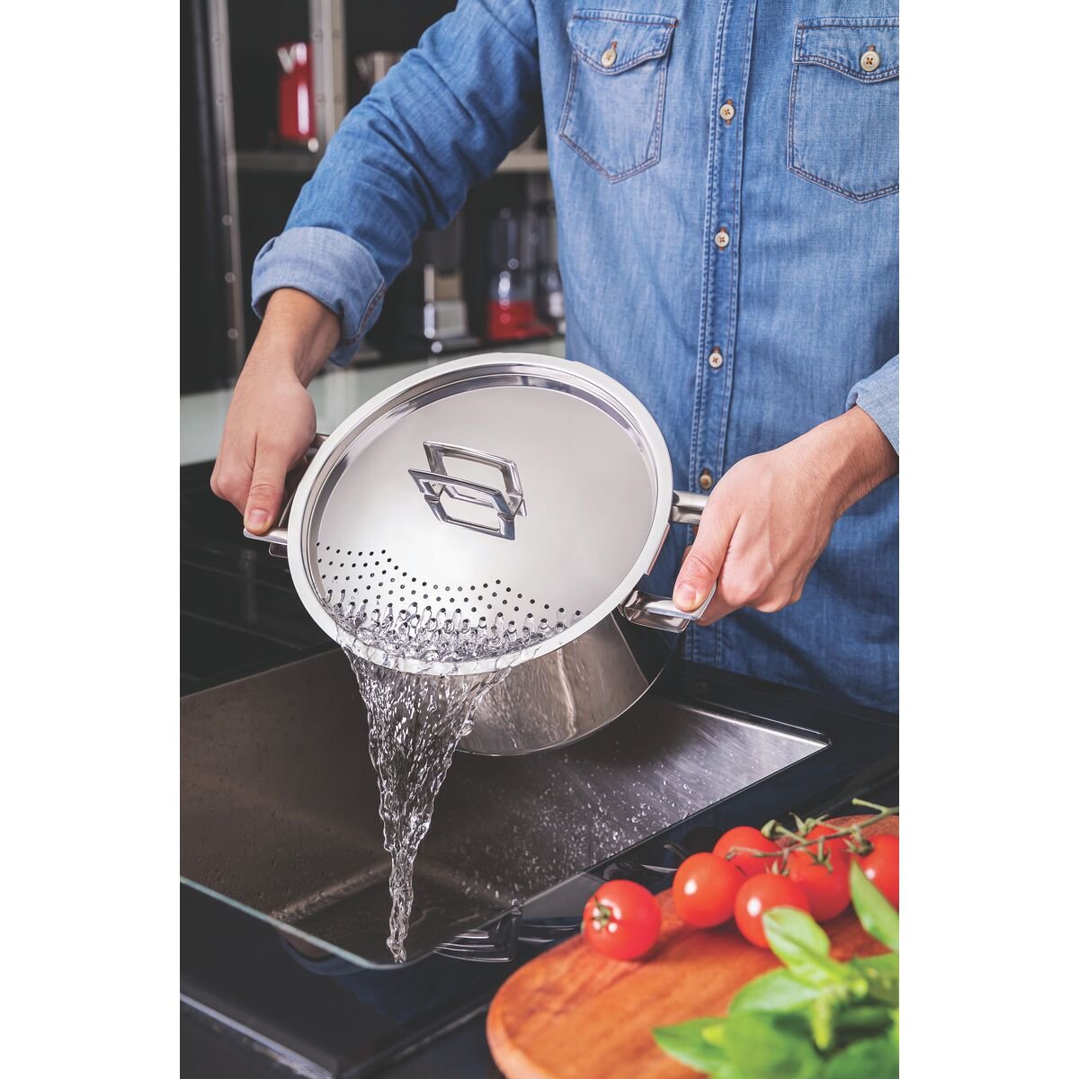 Espagueteira Tramontina Brava em Aço Inox 24 Cm 6,1 L - 3