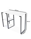 Ver imagem 7 de Mesa Apoio Escrivaninha com Estante Prateleira Nic 1200 mm Cor:Branco/Preto