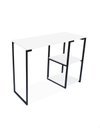 Ver imagem 2 de Mesa Apoio Escrivaninha com Estante Prateleira Nic 1200 mm Cor:Branco/Preto