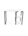 Ver imagem 3 de Mesa Apoio Escrivaninha com Estante Prateleira Nic 1200 mm Cor:Branco/Preto