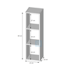 Estante de Livros Nicho Colmeia Triplo Branco Decorativo - 3
