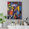 Quadro Romero Britto Cheek To Cheek 60x90cm Releitura - 3