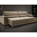 Ver imagem 2 de Sofá de Duplo Molejo com Carregador Usb, Retrátil e Reclinável Valencia 2,90m Veludocristal