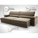 Ver imagem 5 de Sofá de Duplo Molejo com Carregador Usb, Retrátil e Reclinável Valencia 2,90m Veludocristal