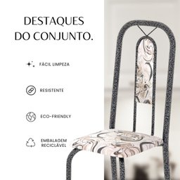 Conjunto Sala de Jantar com 4 Cadeiras Lívia - 7