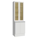 Ver imagem 1 de Kit Balcão + Cristaleira 60 Cm Branco Smart 100% Mdf Madesa