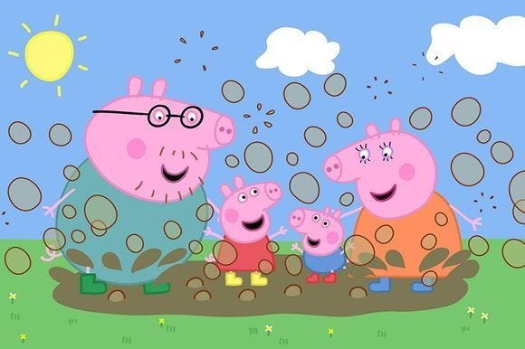 Casa Peppa Pig Telhado Vermelho