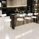 Ver imagem 2 de Kit 06 Banquetas Baixa Cozinha Sala Jantar Bancada Milão Arena L02 Facto Branco - lyam decor