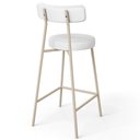 Ver mais imagens de Kit 06 Banquetas Baixa Cozinha Sala Jantar Bancada Milão Arena L02 Facto Branco - lyam decor