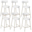 Ver imagem 1 de Kit 06 Banquetas Baixa Cozinha Sala Jantar Bancada Milão Arena L02 Facto Branco - lyam decor