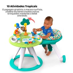 Jumper Bebê de Atividades 2 em 1 com Giro 360º Musícas e Luzes Around We Go Bright Starts - Verde - 2