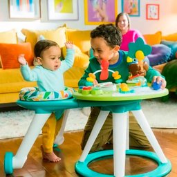 Jumper Bebê de Atividades 2 em 1 com Giro 360º Musícas e Luzes Around We Go Bright Starts - Verde - 9