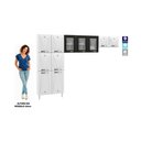 Ver imagem 2 de Cozinha de Aço Compacta Clara Multimóveis 3 Peças CR6153 Branco/Preto
