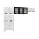Ver imagem 1 de Cozinha de Aço Compacta Clara Multimóveis 3 Peças CR6153 Branco/Preto
