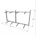 Ver imagem 3 de Arara de Roupas Closet Quarto com 15 Peças Cremalheira 200x100 Cm Cor Preto Modelo Clst1p154
