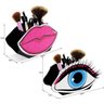 Porta Pincéis de Maquiagem Conjunto Display Boca Rosa Olho Azul - 3