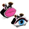 Porta Pincéis de Maquiagem Conjunto Display Boca Rosa Olho Azul - 1