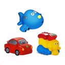 Ver imagem 2 de Kit com 5 Brinquedos de Vinil para Bebê Maralex - Carro, Avião, Trem, Leão e Tigre