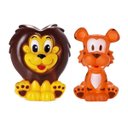 Ver imagem 3 de Kit com 5 Brinquedos de Vinil para Bebê Maralex - Carro, Avião, Trem, Leão e Tigre