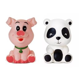 Kit Com 5 Brinquedos De Vinil Para Bebê Maralex - Girafa, Leão, Porco, Panda e Baleia - 3