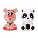 Ver imagem 3 de Kit com 5 Brinquedos de Vinil para Bebê Maralex - Girafa, Leão, Porco, Panda e Baleia