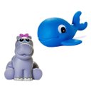 Ver imagem 3 de Kit com 5 Brinquedos de Vinil para Bebê Maralex - Porco, Leão, Panda, Baleia e Hipopótamo