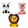 Kit Com 5 Brinquedos De Vinil Para Bebê Maralex - Porco, Leão, Panda, Baleia e Hipopótamo - 2