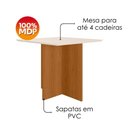 Ver imagem 4 de Mesa de Jantar Quadrada 4 Lugares 90cm sem Cadeiras Helô Poliman Móveis Freijo Off White