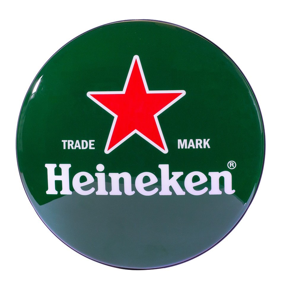 Luminoso de Parede Heineken Estrelão Retrô Vintage para Bar, Garagem, Churrasqueira, Espaço Gourmet