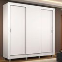 Ver imagem 1 de Guarda Roupa Casal Madesa Mônaco 3 Portas de Correr com Pés - Branco