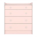 Ver imagem 2 de Cômoda 4 Gavetas Lua Encantada com Trocador Rosa Acetinado