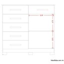 Ver imagem 4 de Cômoda Sapateira Mandarim 6 Gavetas 2 Portas Cinamomo