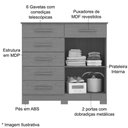 Ver imagem 6 de Cômoda Sapateira Mandarim 6 Gavetas 2 Portas Cinamomo