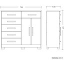 Ver mais imagens de Cômoda Sapateira Mandarim 6 Gavetas 2 Portas Cinamomo