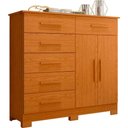 Ver imagem 1 de Cômoda Sapateira Mandarim 6 Gavetas 2 Portas Cinamomo